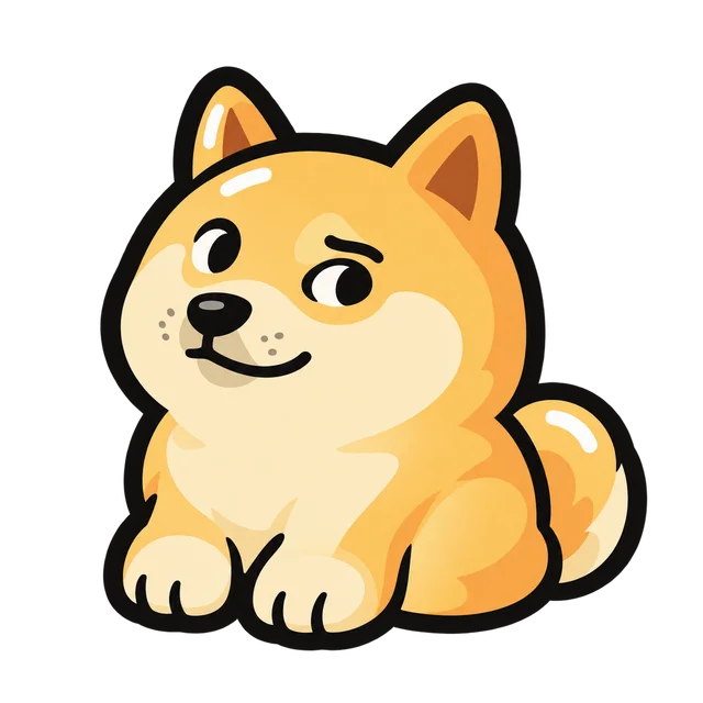 A golden Doge meme dog giving an amused sideways glance